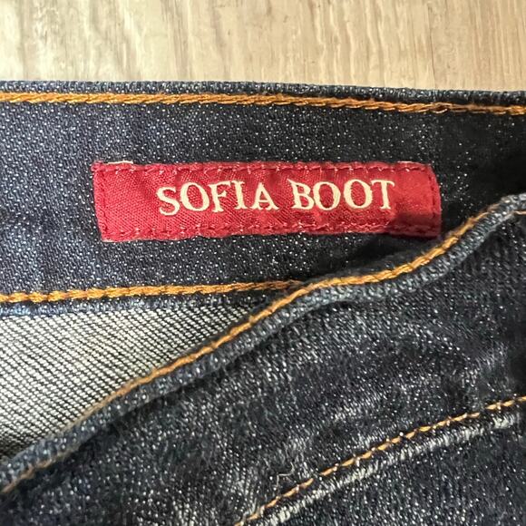 Lucky Brand Sofia Boot Jeans Mid Rise Dark Wash Denim Blue Womens Size 14 / 32 - Picture 5 of 14